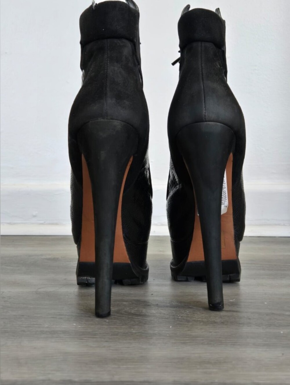 Alaia Black Leather / Suede Boots SZ 39 Eur - Picture 3 of 11